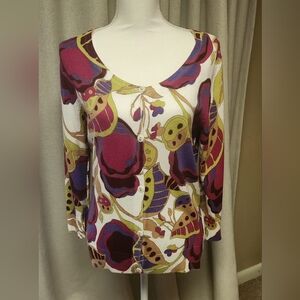 Merona Multicolor Floral Button-Down Shirt